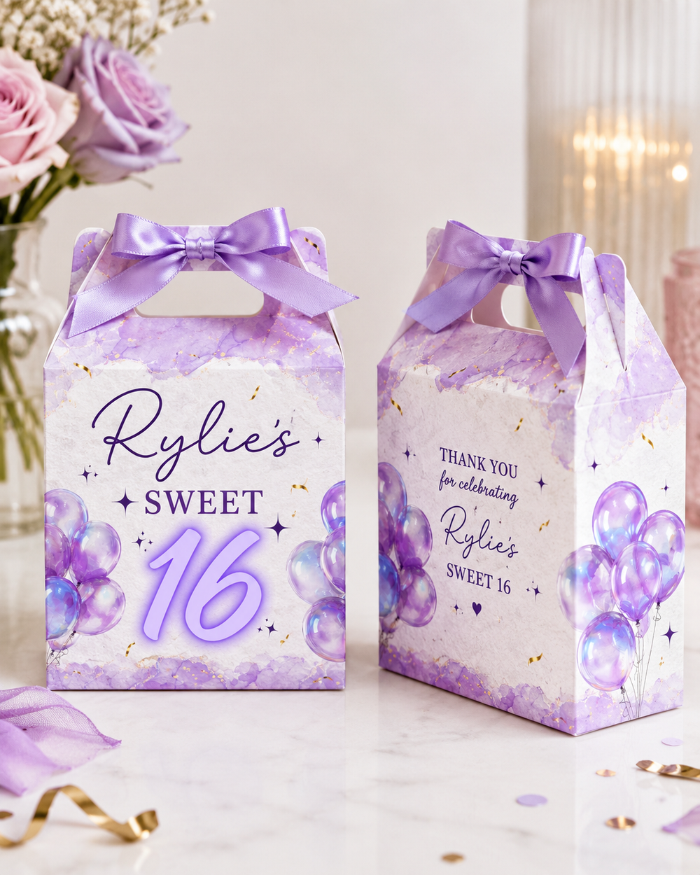 Custom Favor Box Label Design